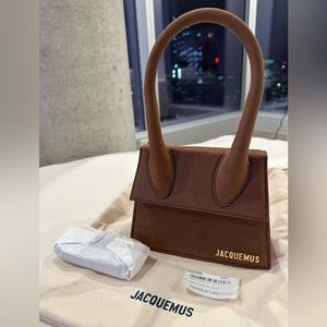Brand new Jacquemus Brown Le Papier 'Le Chiquito Moyen' Top Handle Bag
